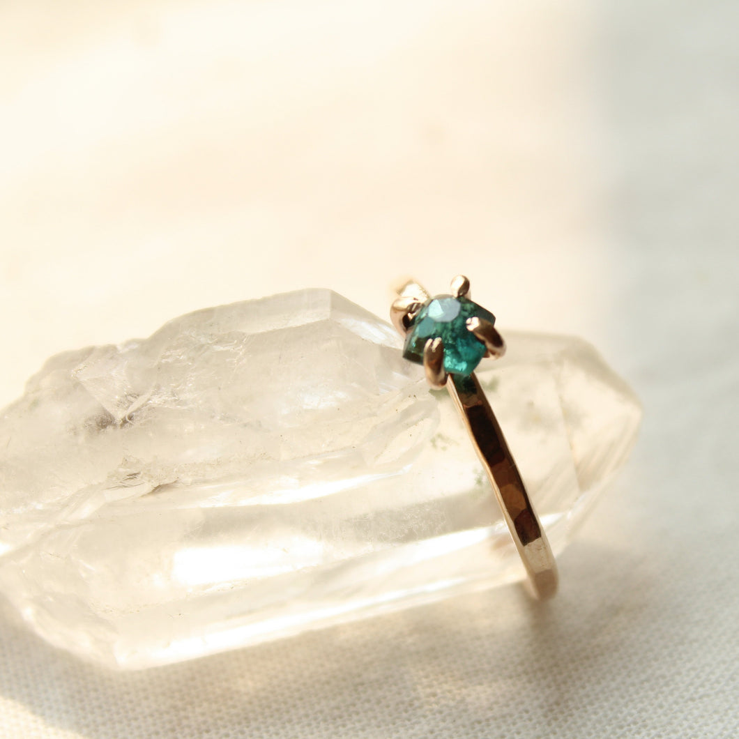 Dark Green Tourmaline Stacker - Size 12